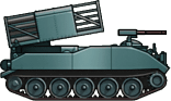 Sideview of Type 75 130 mm MRL